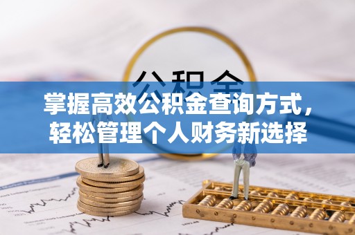 韩城掌握高效公积金查询方式，轻松管理个人财务新选择