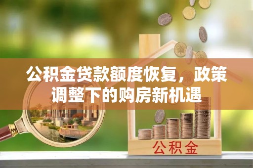 韩城公积金贷款额度恢复，政策调整下的购房新机遇