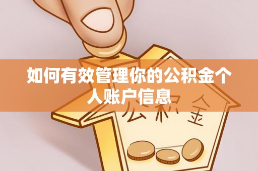韩城如何有效管理你的公积金个人账户信息